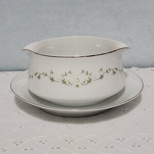 Vintage Sheffield Fine China (Japan) Elegance 502 Gravy Boat with att underplate
